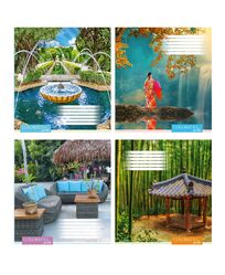 Зошит учнівський загальний 48 арк., лінія, обкладинка повноколірна Серія 754 "Затишок"