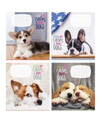 Зошит учнівський 12 арк., коса лінія, обкладинка повноколірна Серія 970"Цуценята"