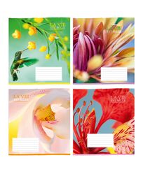 Зошит учнівський 18 арк., лінія, обкладинка повноколірна Серія 161"Гарні квіти"