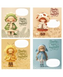 Зошит учнівський повноколірний 12 арк., клітинка. Серія 201"Дівчинка"