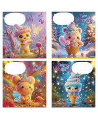 Зошит учнівський повноколірний 12 арк., клітинка. Серія 203"Солодощі"