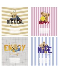 Зошит учнівський повноколірний 12 арк., клітинка. Серія 209"Ведмедик"