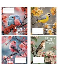 Зошит учнівський повноколірний 18 арк., лінія. Серія 218"Птахи"