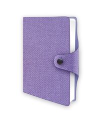 Щоденник недатований А6 в клітинку Tweed на кнопці фіолетовий