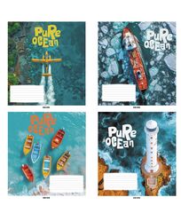 Зошит учнівський повноколірний 24 арк., лінія. Серія 247"На воді"