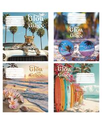 Зошит учнівський повноколірний 18 арк., клітинка. Серія 248"Тропіки"