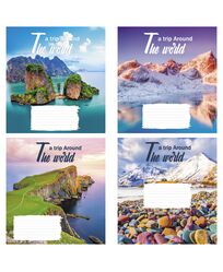 Зошит учнівський повноколірний 18 арк., клітинка. Серія 249"Навколо світу"