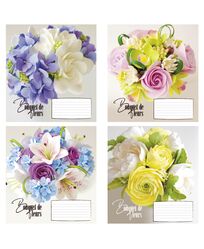 Зошит учнівський повноколірний 12 арк., клітинка. Серія 267"Букет"