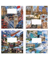 Зошит учнівський повноколірний 24 арк., лінія. Серія 273"Колаж"