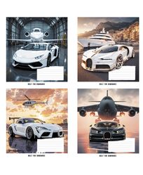 Зошит учнівський повноколірний 24 арк., клітинка. Серія 284"Сила і швидкість"