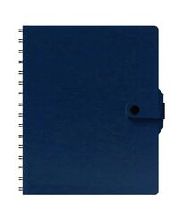 Щоденник недатований А5 на пружині, в лінію, Nebraska на кнопці синій