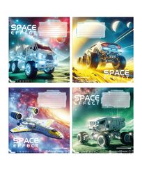 Зошит учнівський 18 арк., лінія, обкладинка повноколірна Серія 186"Космічні машини"