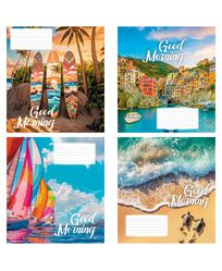 Зошит учнівський повноколірний 12 арк., клітинка. Серія 252"Добрий ранок"