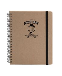 Блокнот скетчбук ЕКО В6 96 арк., чисті, обкладинка твердий картон, пружина, Серія "Смайл nice day"