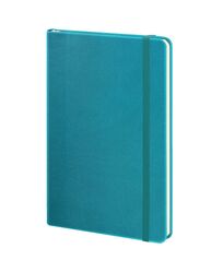 Записна книжка А5 в лінію Twill на гумці бірюза