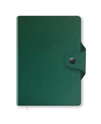 Щоденник датований А6 в лінію Twill на кнопці зелений