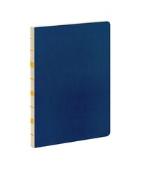 Записна книжка скетчбук А5 128 аркушів, штучна шкіра синя
