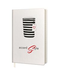 Записна книжка А5 в лінію Vintage  білий