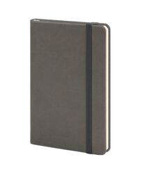 Записна книжка А6 в клітинку Vivella на гумці сірий