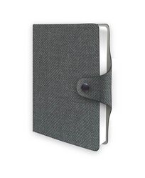 Щоденник недатований А6 в клітинку Tweed на кнопці сірий