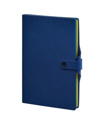 Записна книжка А5 в лінію Twill на кнопці синя