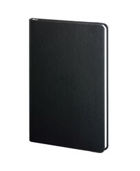 Палітурка тверда без поролону штучна шкіра чорна Twill nero для блоку ф. 130х202 128 аркушів