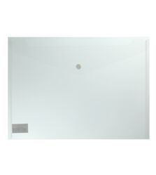 Папка на кнопці, А4, глянцева прозора