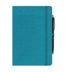 Записна книжка А5 в клітинку Vintage на гумці бірюзова