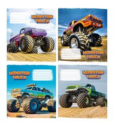 Зошит учнівський 12 арк., коса лінія, обкладинка повноколірна Серія 181"Монстр трек"