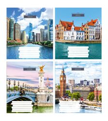 Зошит учнівський 18 арк., лінія, обкладинка повноколірна Серія 171"Місто на воді"