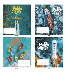 Зошит учнівський повноколірний загальний 96 арк., клітинка. Серія 247"На воді"