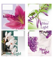 Зошит учнівський повноколірний загальний 48 арк., клітинка. Серія 261"Квіти"