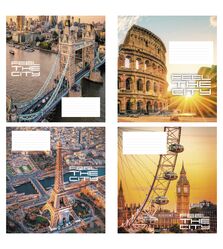 Зошит учнівський повноколірний загальний 96 арк., клітинка. Серія 274"City"