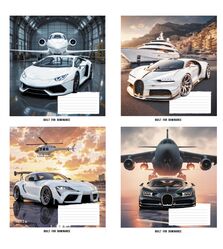 Зошит учнівський повноколірний 24 арк., клітинка. Серія 284"Сила і швидкість"