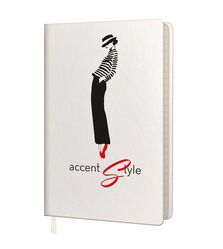 Записна книжка А5 в лінію Vintage  білий