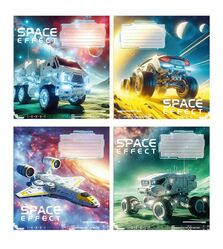 Зошит учнівський 18 арк., лінія, обкладинка повноколірна Серія 186"Космічні машини"