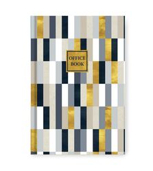 Книга обліку А4, 100 арк., клітинка, обкладинка твердий картон, Серія "Геометрія"