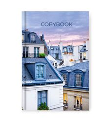 Книга обліку А4, 200 аркушів, клітинка, обкладинка твердий картон, ламінація, "Місто"