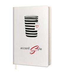 Записна книжка А5 в лінію Vintage  білий