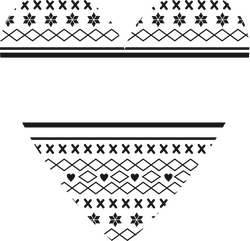 Кліше ф.8,3x8,0 см "heart vishivanka"