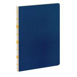 Записна книжка скетчбук А5 128 аркушів, штучна шкіра синя
