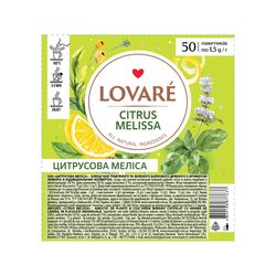 Чай зелений LOVARE Цитрусова Меліса, 1,5гх50шт.