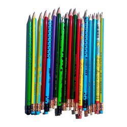 Олівець графітний з гумкою асорті