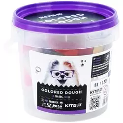 Тісто кольорове, 8 кол по 20г+2 формочки+стек Kite Dogs