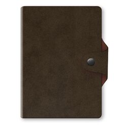 Щоденник недатований А6 в лінію Nuba на кнопці коричневий