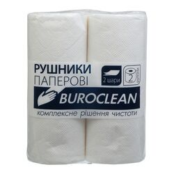 Рушники паперові цел. Buroclean, по 2 рул, білі