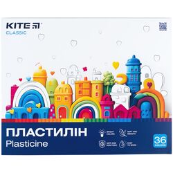 Пластилін восковий, 36 кол, 720 г.Kite Classic