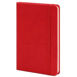 Записна книжка А6 в клітинку Vivella на гумці червона