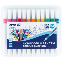 Маркери акрилові, набір 24шт, Creative