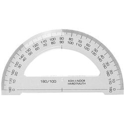Транспортир 180/100, прозорий